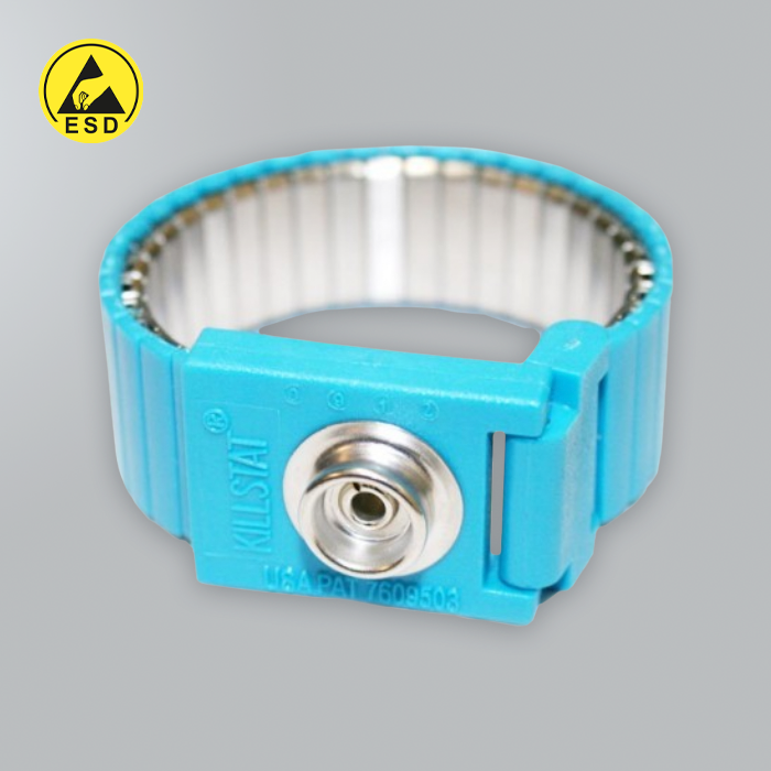 Wrist Strap Hypo-Allergenic Adj Metal Blue 1 X 10mm Stud ESD Wrist Strap Hypo-Allergenic Adj Metal Blue 1 X 10mm Stud ESD